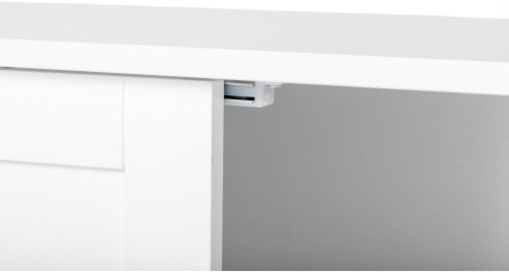 White Bathroom Storage Cabinet with Doors and Drawers 31.5" L x 11.81" W x 31.5" H L908