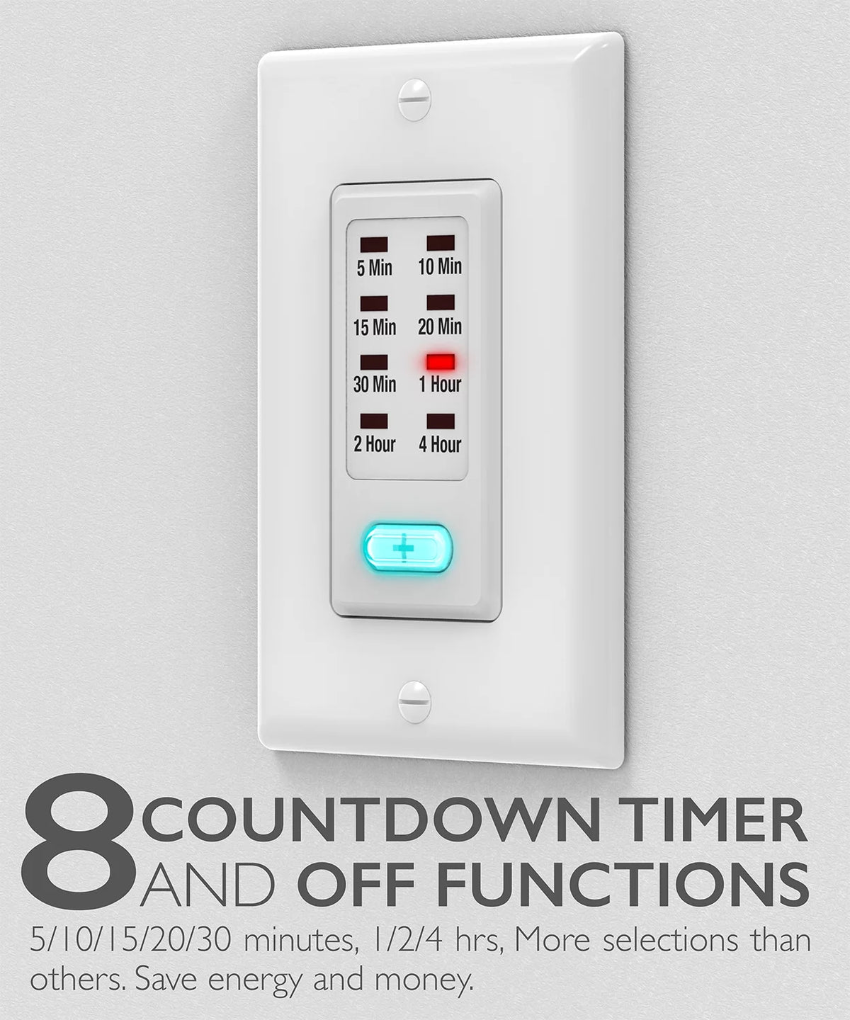 2 Pack 9 Setting 1875W Countdown Timer Switch A3332