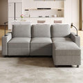 Modular Sectional Sleep Sofa with Storage and LED Light W3895