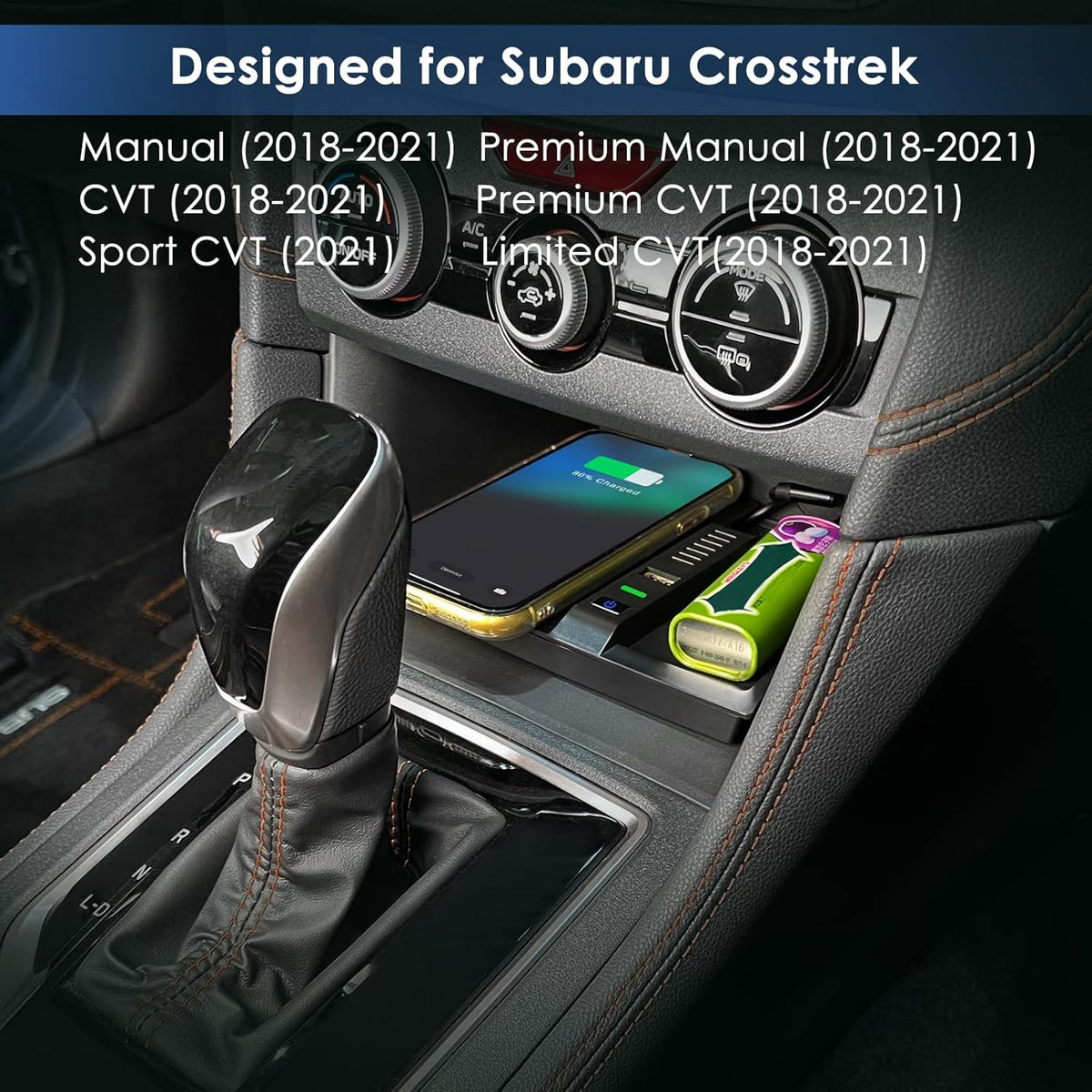 Wireless Charging Pad Center Console Organizer I6569