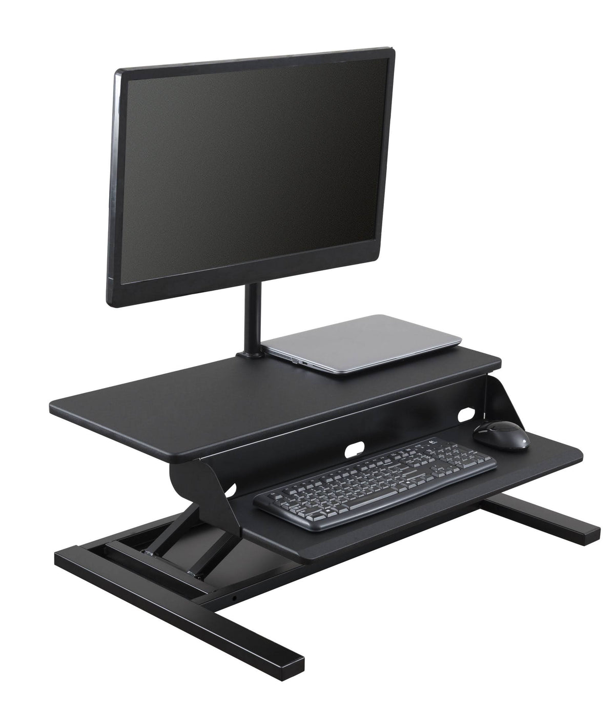 Adjustable Standing Desk Converter with Dual M E696