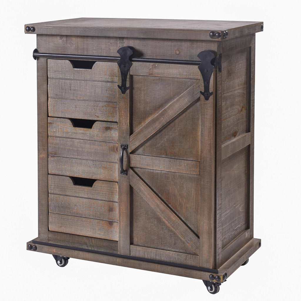3-Drawer Driftwood Grey Side Cabinet A645950