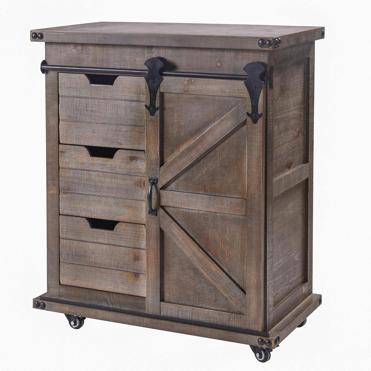 3-Drawer Driftwood Grey Side Cabinet A645950