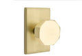 Satin Brass Octagon Knob Privacy Set Q71090