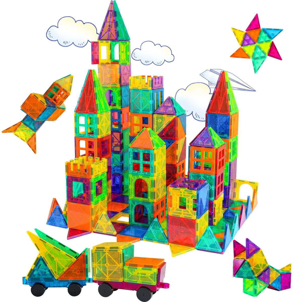 120 Pcs 3D Color Magnet Building Tiles Set Q2874