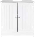 White Under Sink Storage Cabinet with 2 Doors E3891