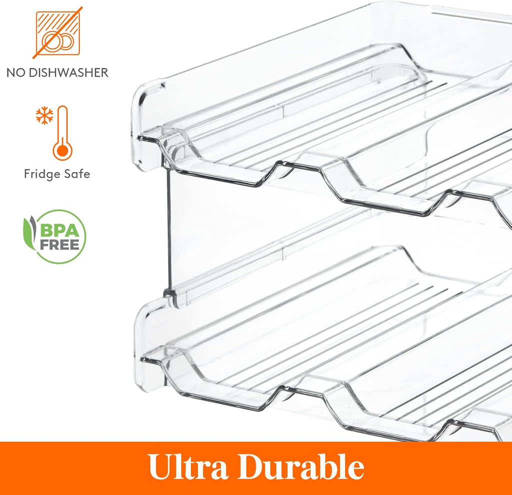 Stackable Water Bottle Organizer for Cabinet, Holds up to 15 Cans V64510
