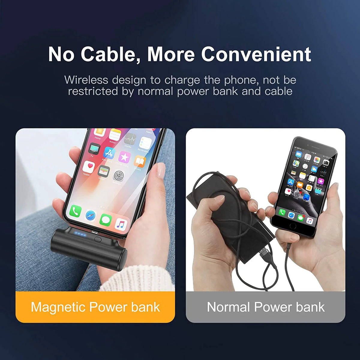 3 in 1 Magnetic 3000mAh Mini External Battery Pack Portable Charger with 3 Plugs (Black) E6297