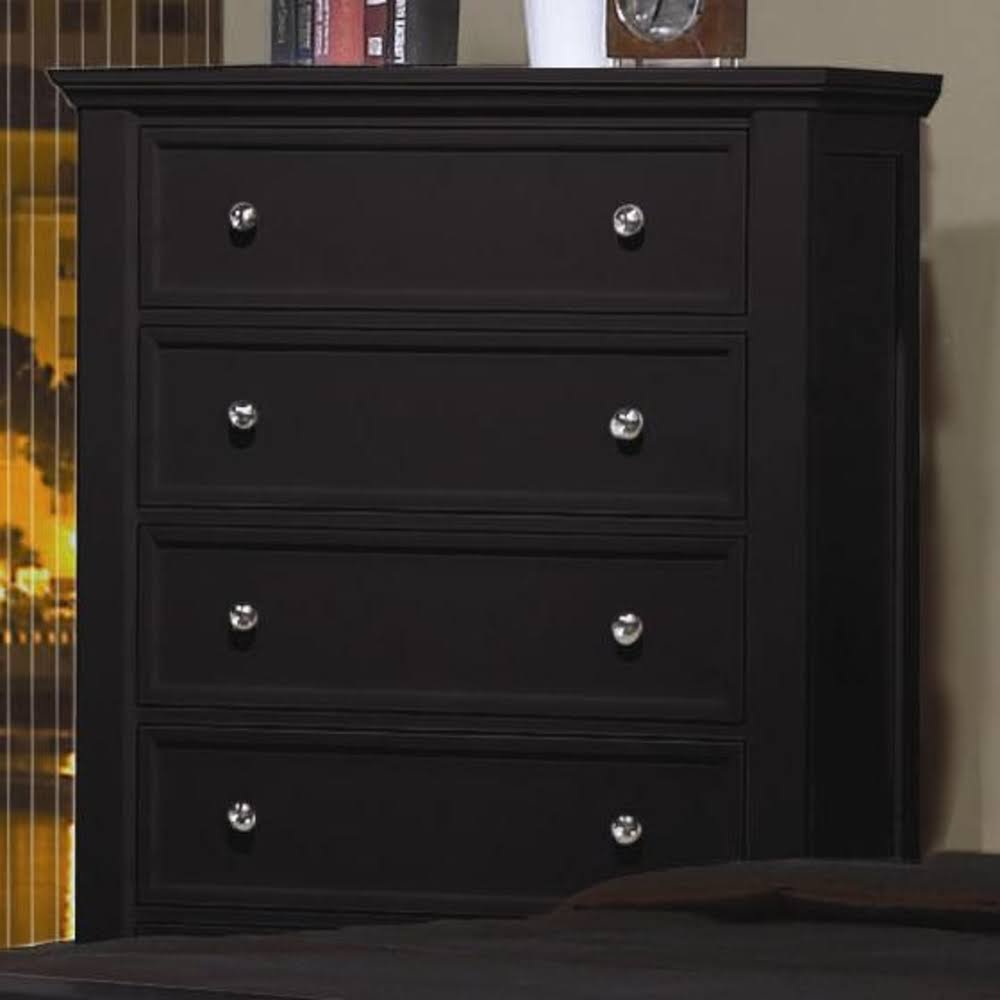 Black 5 Drawer Chest U7786