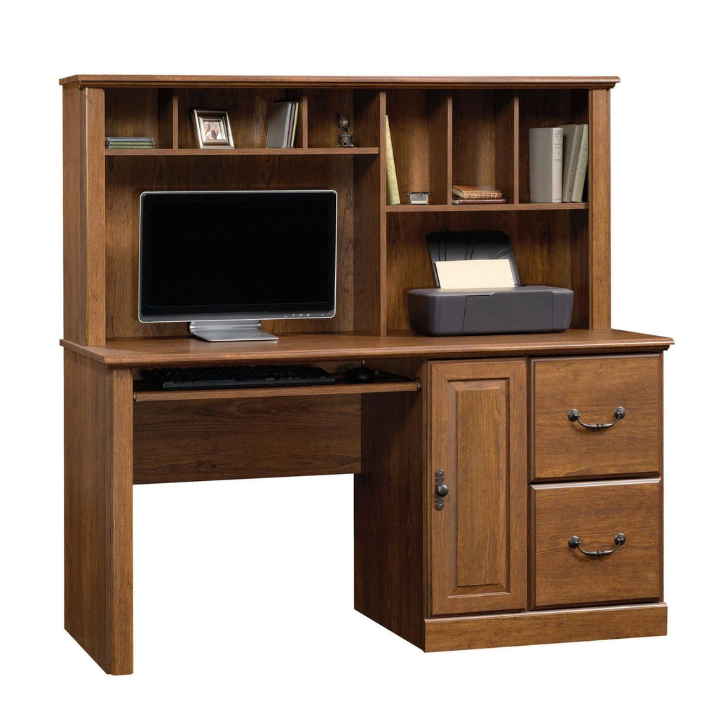 Milled Cherry Computer Desk with Hutch I599