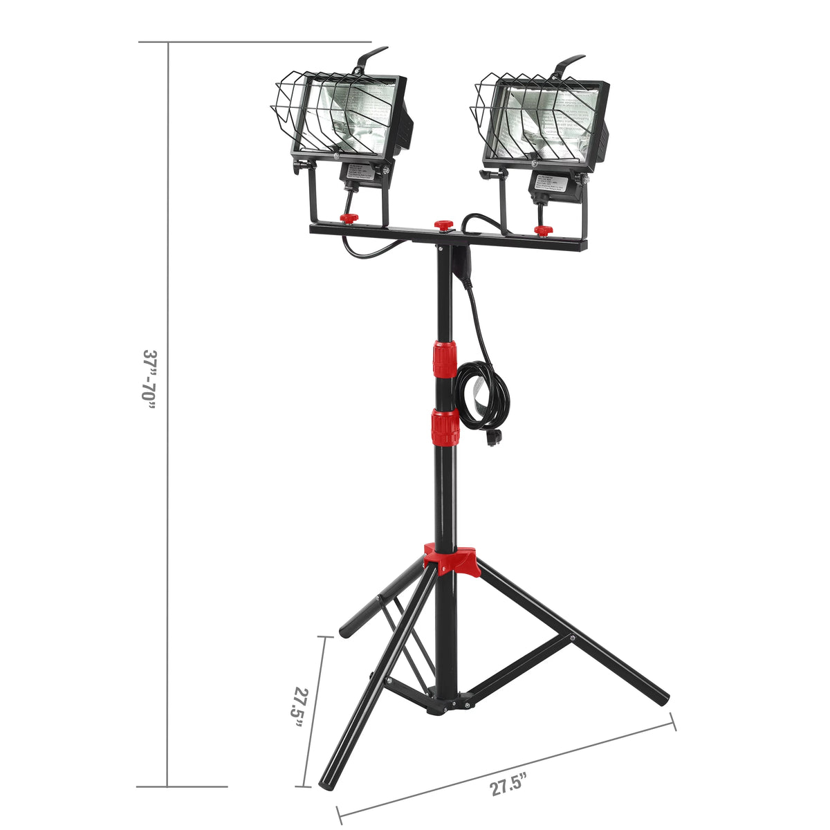 1000W Halogen 2 Light Tripod Mounted Portable Work Light C502517