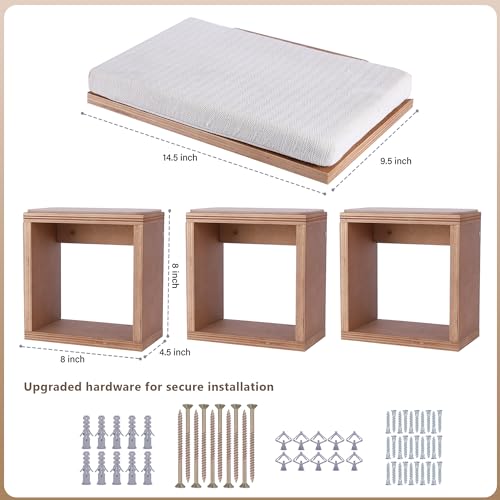 Set of 4 Cat Wall Shelves and Bed R520014