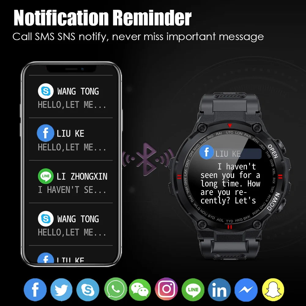 1.3'' HD Touch Screen Tactical Smartwatch V31297