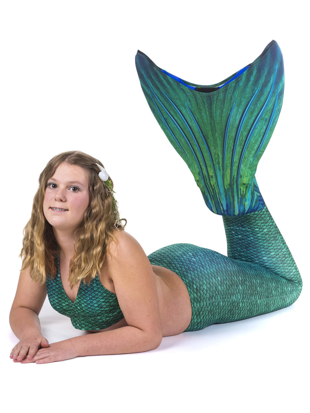 Green Mermaid Tail and Monofin Swim Set O32029