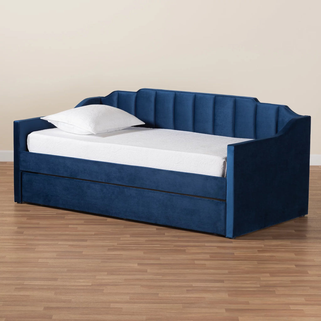 Navy Blue Twin Daybed with Trundle N674750