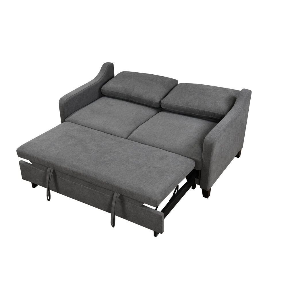 3 in 1 Convertible Queen Sleeper Sofa Bed Dark Grey S924
