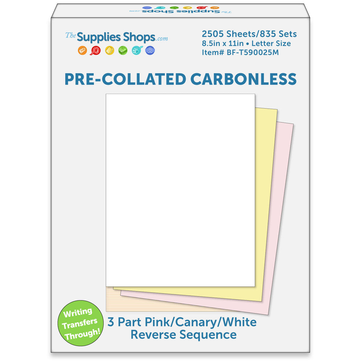 Carbonless Paper Carton of 2505 Sheets U350