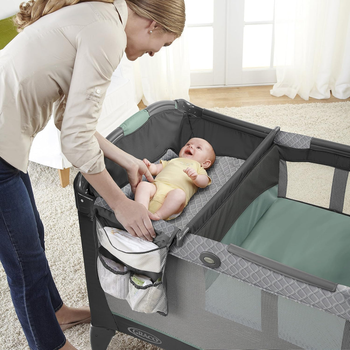Pack and Play Playard with Portable Changing Pad, 40x28.5x29 Inch J977477