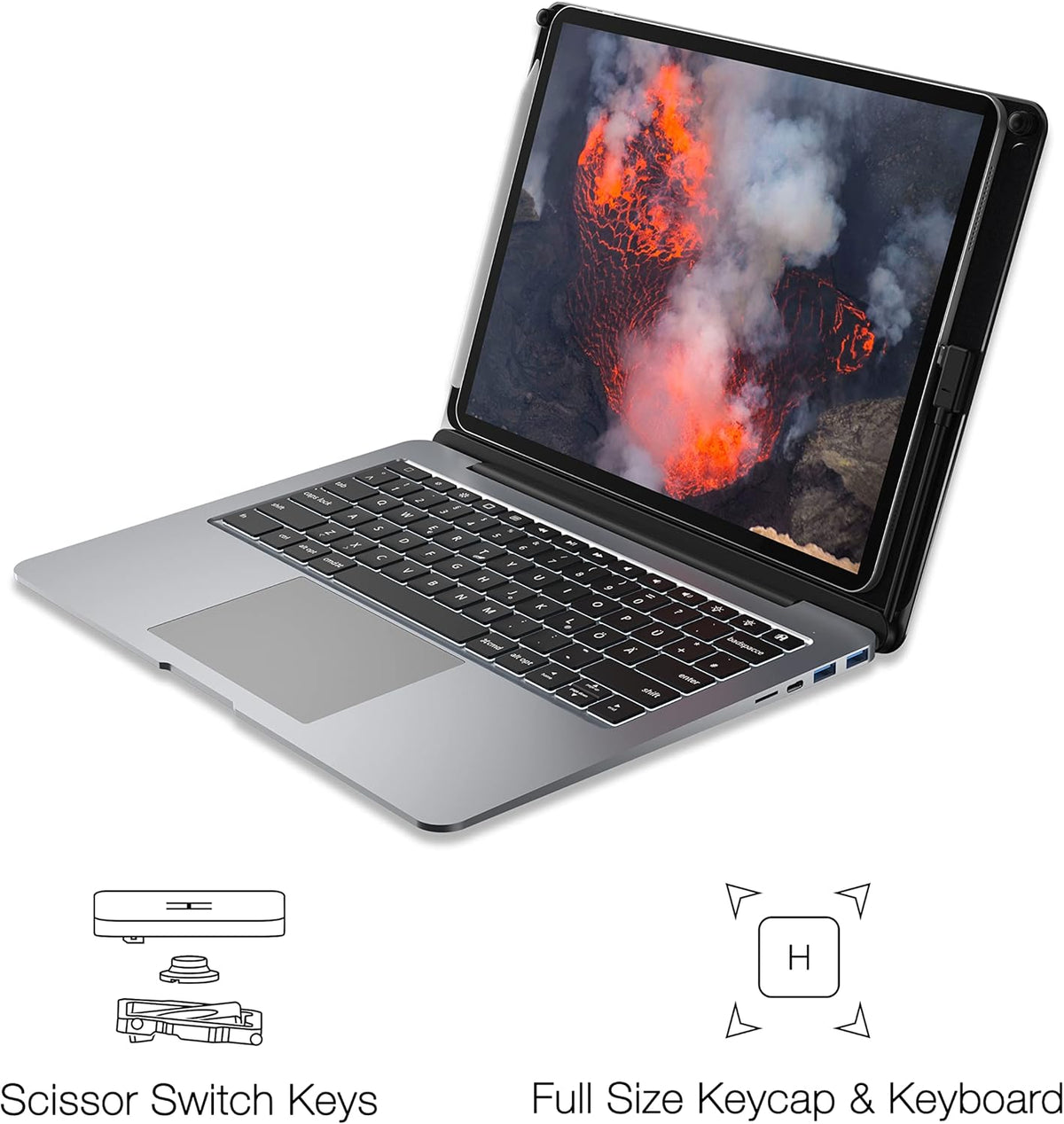 Magnetic Backlit Keyboard Case with Touchpad Q252