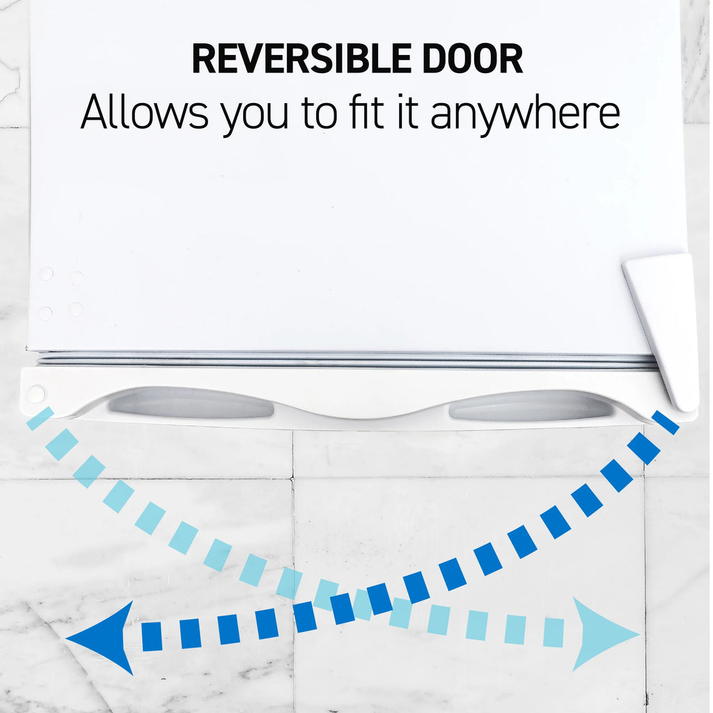 White Upright Freezer 5 Cu Ft with Reversible Door J78838