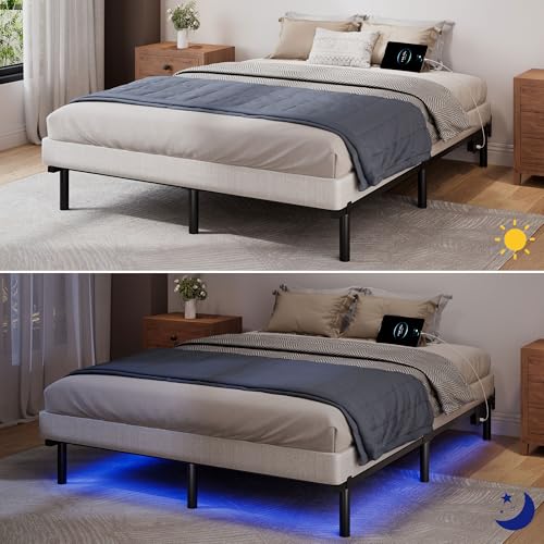 Black 7 Inch Metal Steel Bed Frame Y348159