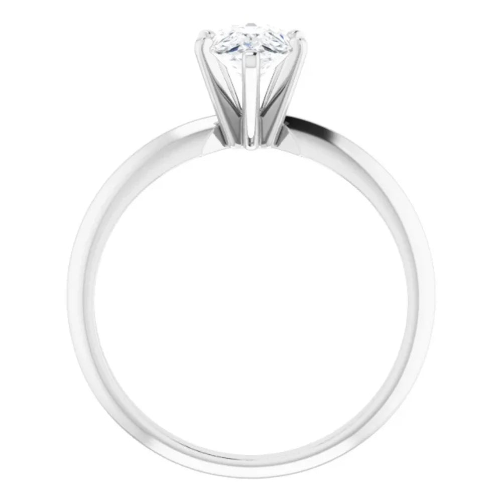 3Ct Pear Moissanite Solitaire Engagement Ring 14k Gold G466