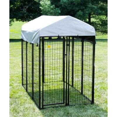 Black Vinyl Coated Welded Wire Dog Kennel O97524
