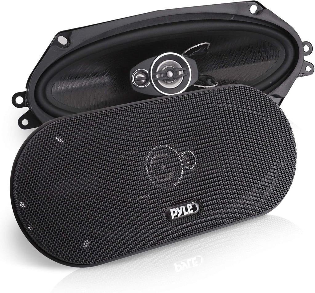 300W 4" x 10" Triaxial Car Stereo Speakers (Pair) B9556