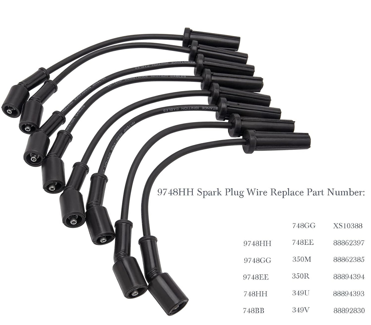 Spark Plug Wires Set and Spark Plugs 16 PCS Pack of 2 I35029