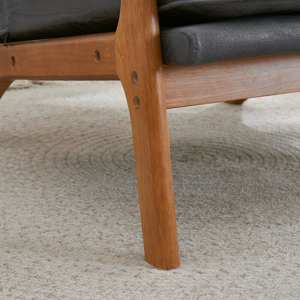 Dark Grey Upholstered Lounge Chair I134
