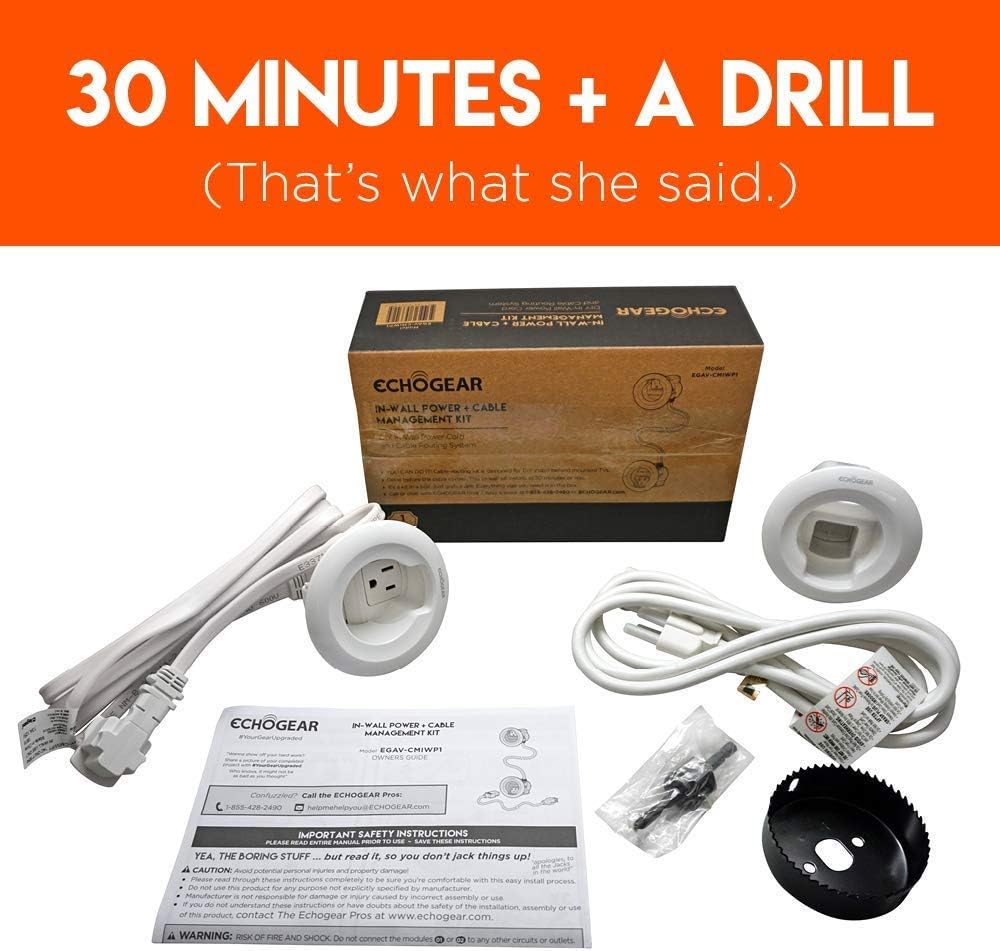 In-Wall Cable Concealer Kit with Power & Low Voltage Cable Management F68089