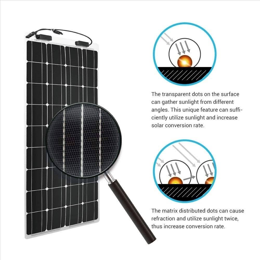 100 Watt 12 Volt Flexible Monocrystalline Solar Panel W812