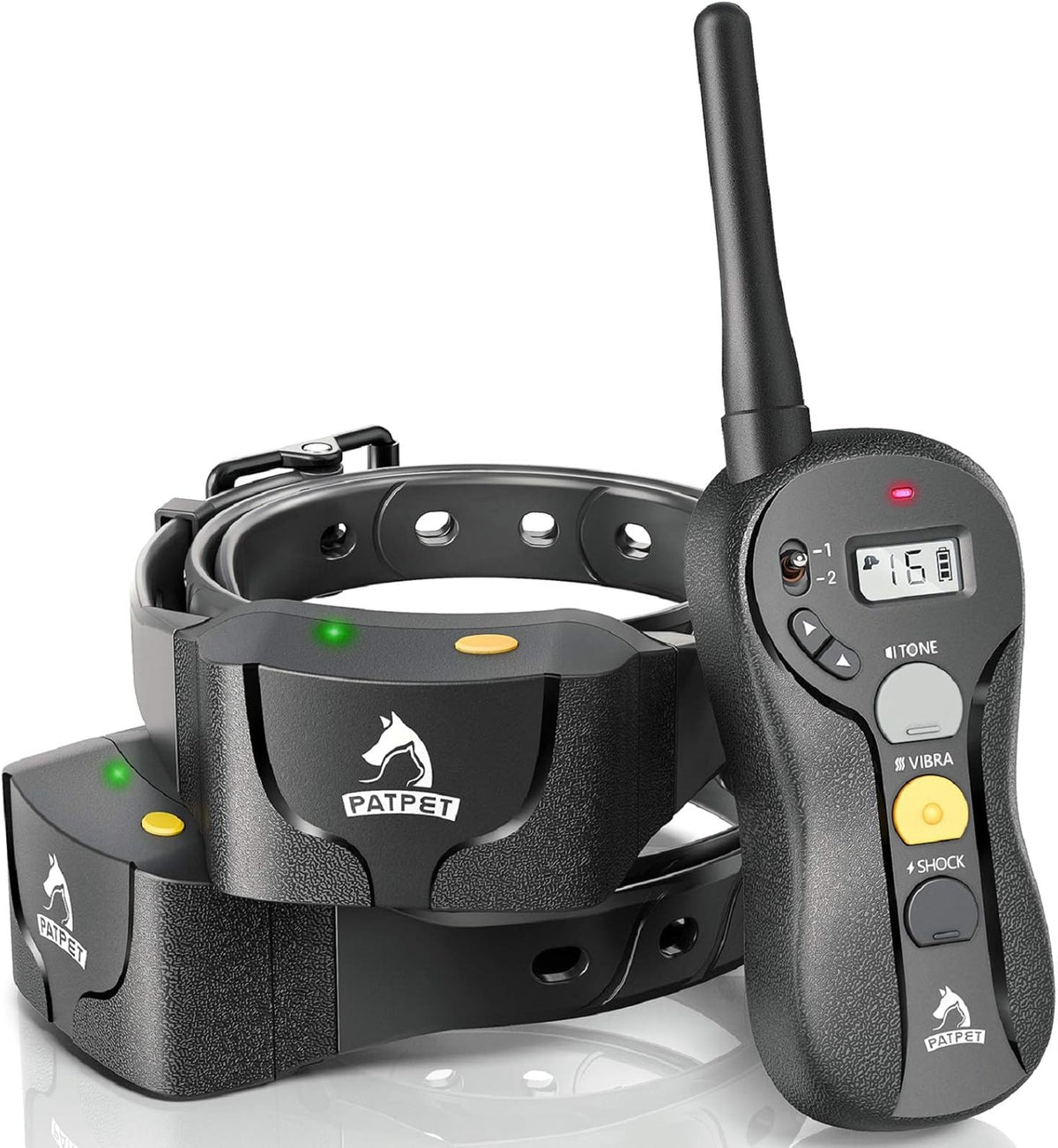 Rechargeable Waterproof Dog Training Collar with Remote for 2 Dogs U9842