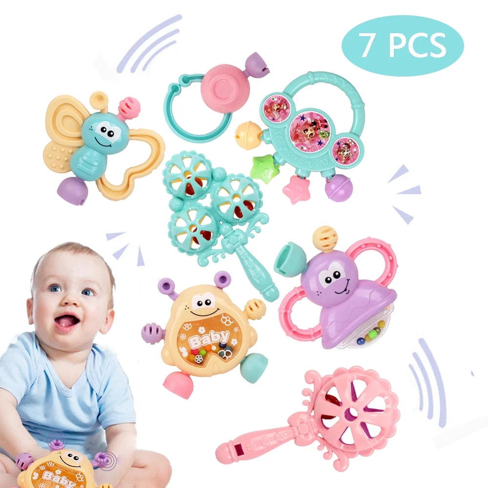 7Pcs Baby Rattles Toy Set C98540