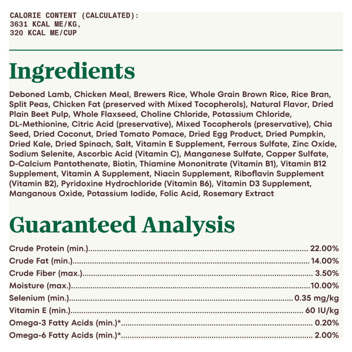 Lamb and Brown Rice Recipe Dry Dog Food, 30 lb Bag B930804