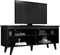 Black Wood TV Console Table with Storage Q4399