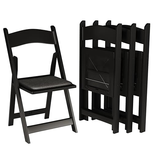 White Resin Folding Chairs 4 Pack G7298