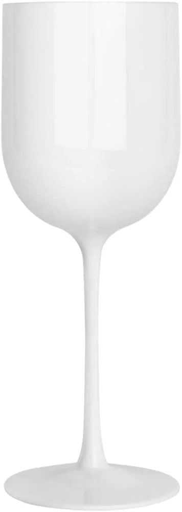 White Plastic Wine Glasses 12 oz Y816