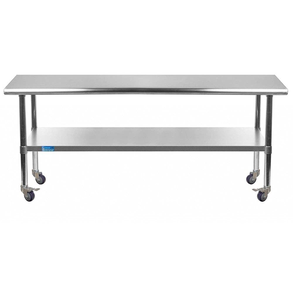 24 x 60 Stainless Steel Work Table with Casters R5483
