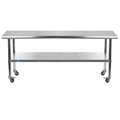 24 x 60 Stainless Steel Work Table with Casters R5483