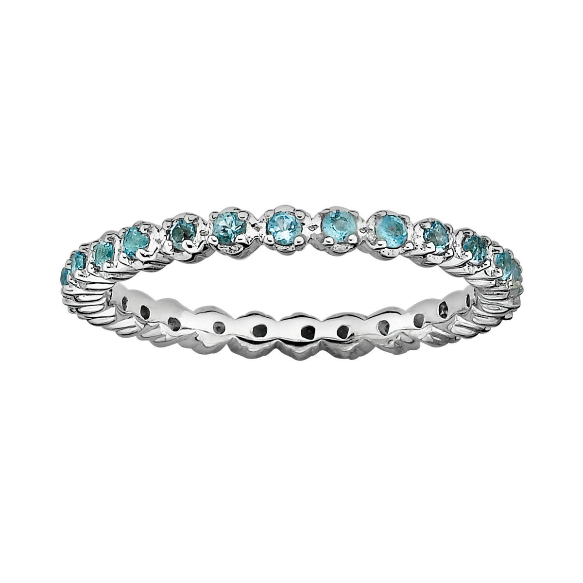 Sterling Silver Blue Topaz Ring H9390