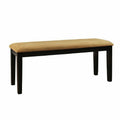 Goldtone Microfiber Black Wood Base Gold Bench J539820