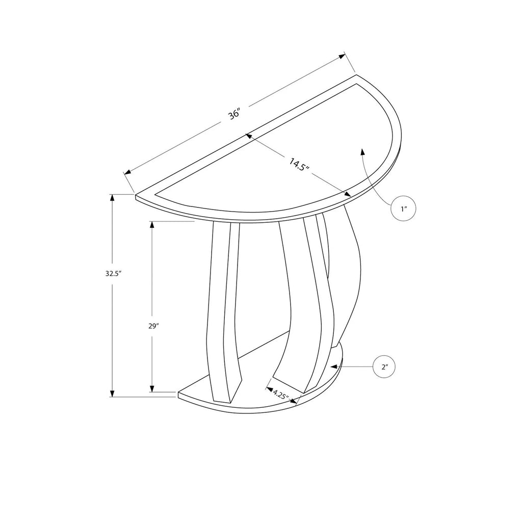 Grey Accent Table Console Mirror L613684