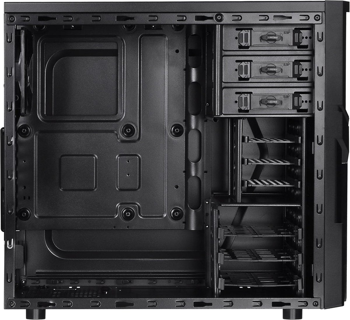 Black SPCC ATX Mid Tower Computer Chassis W87962