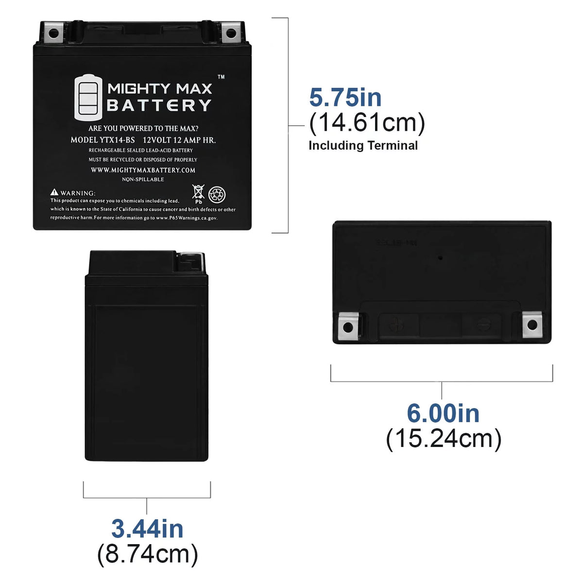 YTX14-BS Replacement Battery O638