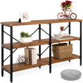 Rustic 3-Tier Console Table with Non-Scratch Feet R56380
