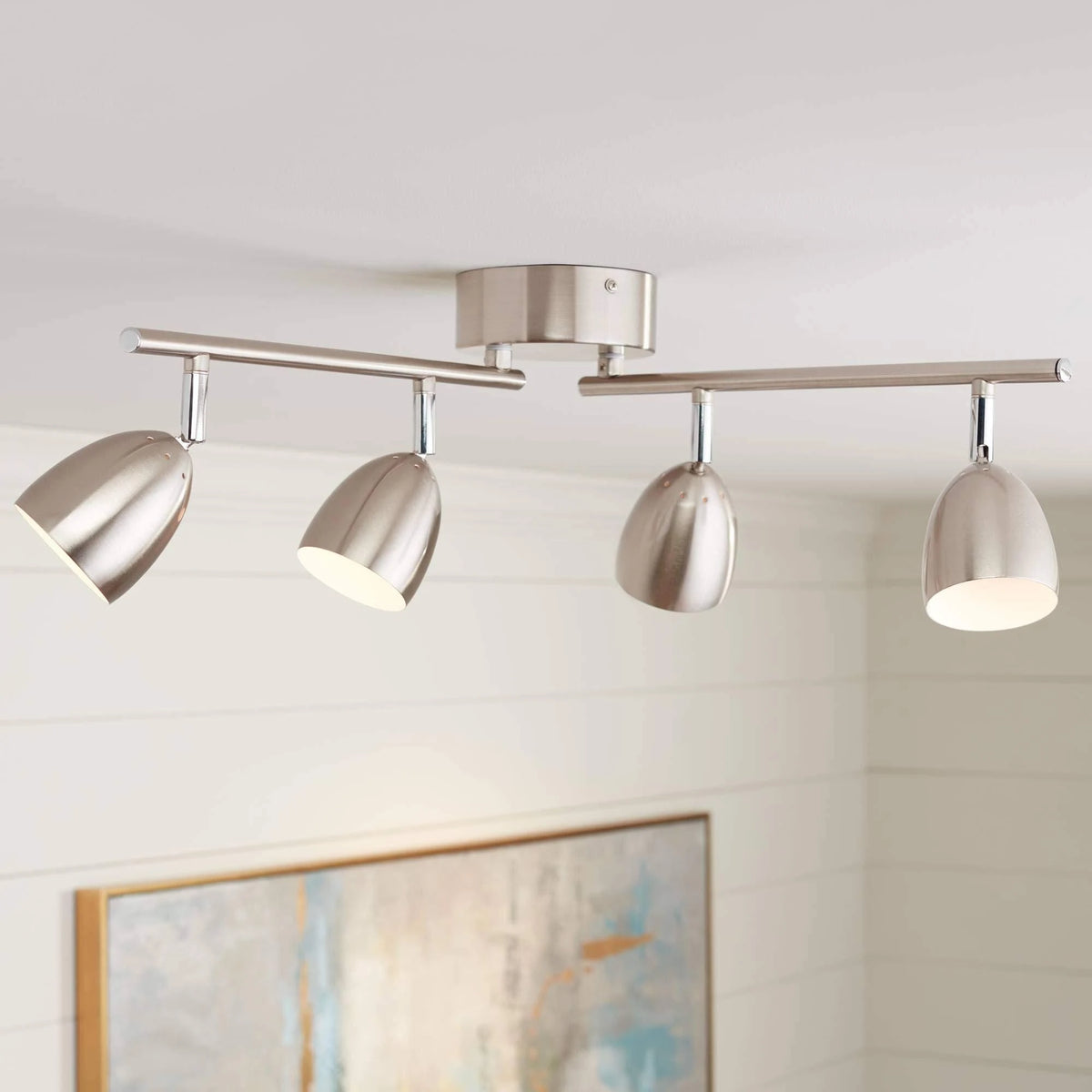 4-Light Satin Nickel LED Track Fixture Z56209