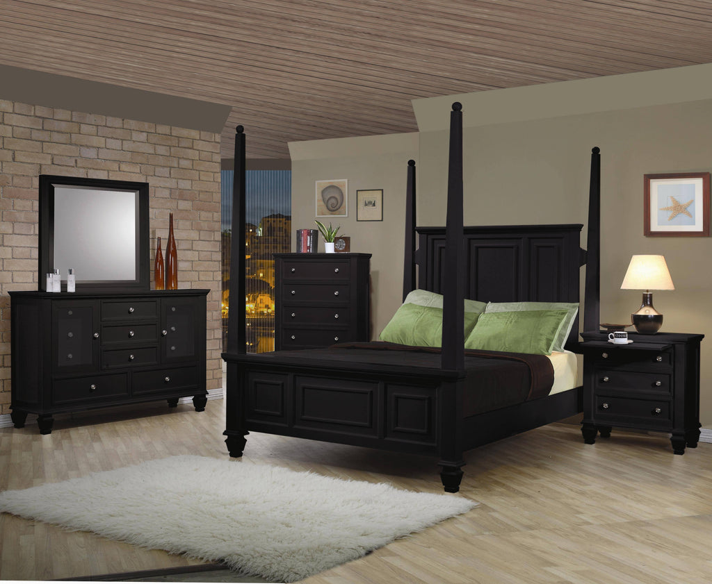 Black 5 Drawer Chest U7786