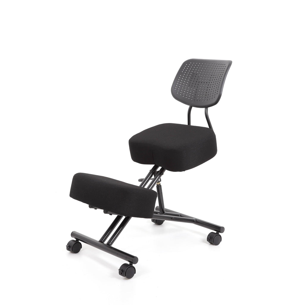 Black Height Adjustable Kneeling Chair with Back Support L9253