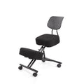 Black Height Adjustable Kneeling Chair with Back Support L9253